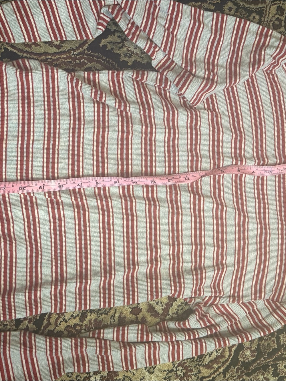 St. John's Bay Red and White Striped Turtleneck Sweater - Picture 3 of 4